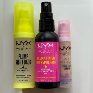 NYX Bundle of Primer, Setting Spray, Concealer